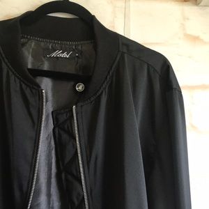 Motel rocks satin bomber jacket